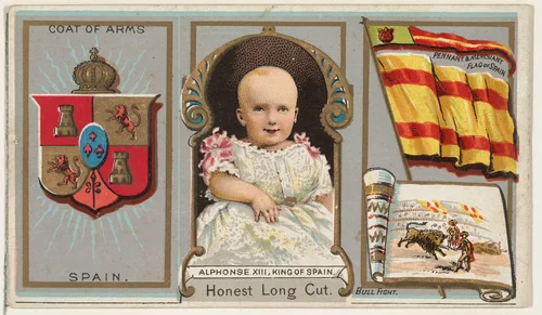 Alphonse XIII, King of Spain, from the Rulers, Flags, and Coats of Arms series (N126-1) issued by W. Duke, Sons & Co. by W. Duke, Sons & Co., print, 1888