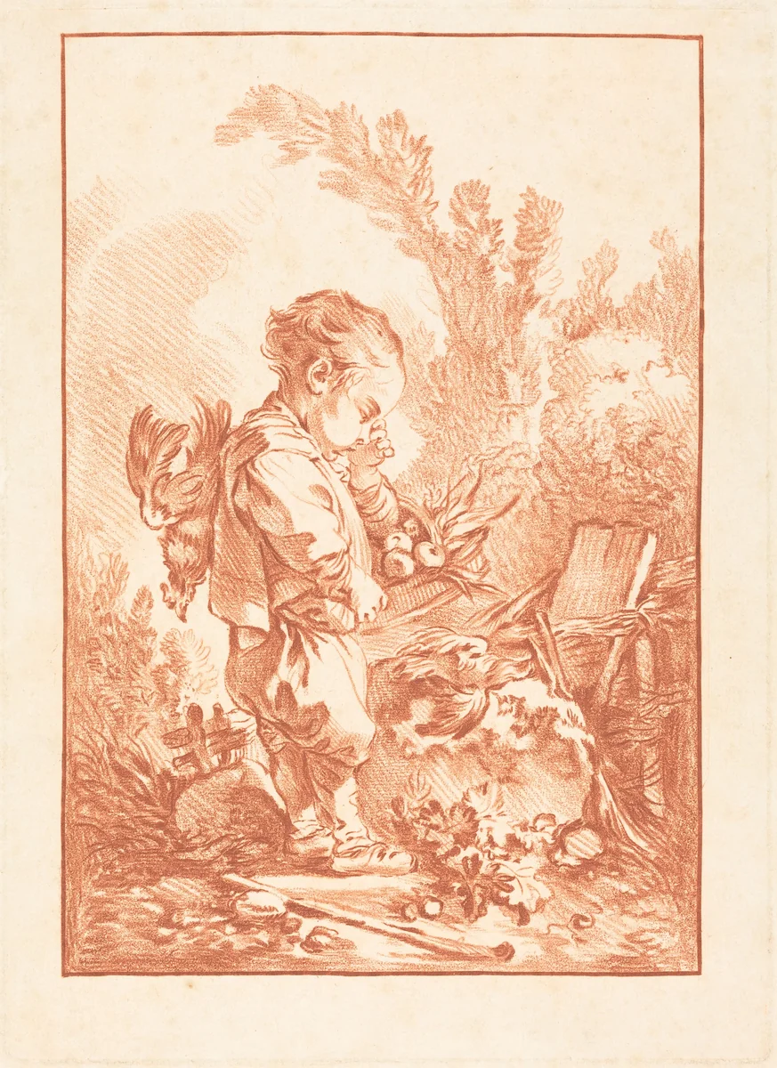 Le Maraudeur (The Thief) by Gilles Demarteau the Elder, print, 1769