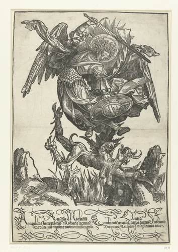 De heilige Michaël by Unknown, print, 1510