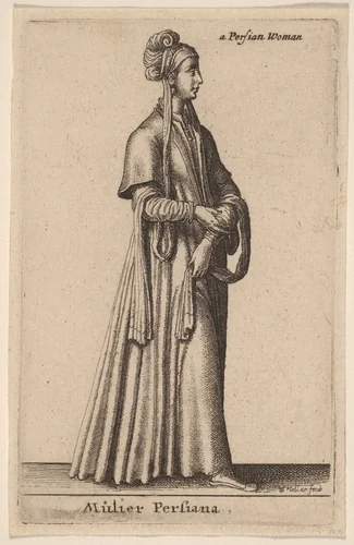 Mulier Persiana by Wenceslaus Hollar, print, 1644