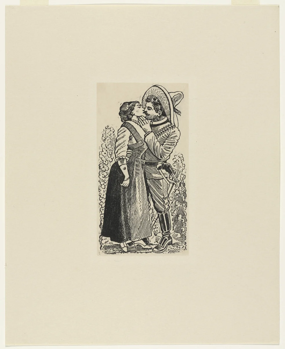 A Revolutionary's Farewell to His Sad Lover (Despedida de un Maderista y su triste amada) by José Guadalupe Posada, print