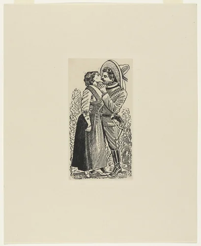 A Revolutionary's Farewell to His Sad Lover (Despedida de un Maderista y su triste amada) by José Guadalupe Posada, print