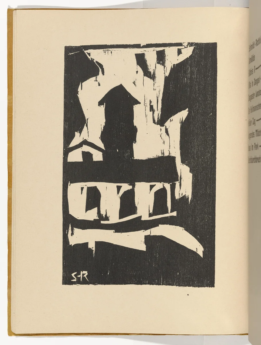House in the Park (Haus im Park) (plate, folio 9 verso) KG Brücke by Karl Schmidt-Rottluff, illustrated book, 1910
