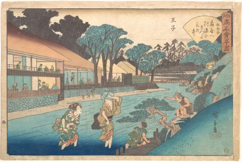 The Ōgiya at Ōji by Utagawa Hiroshige (歌川広重), print, 1615-1868