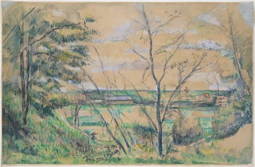 In the Oise Valley by Paul Cézanne, drawing, 1878-1880