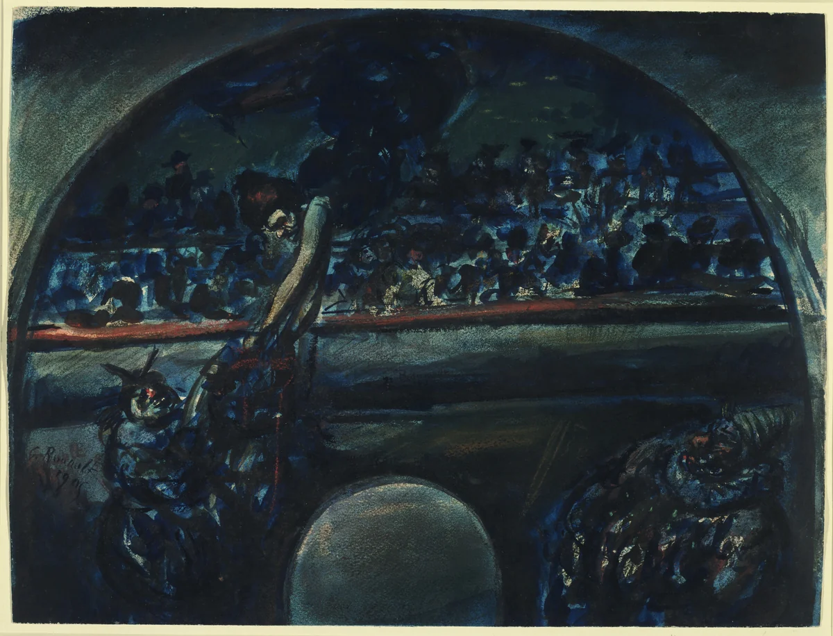 Circus Act by Georges Rouault, drawing, 1905