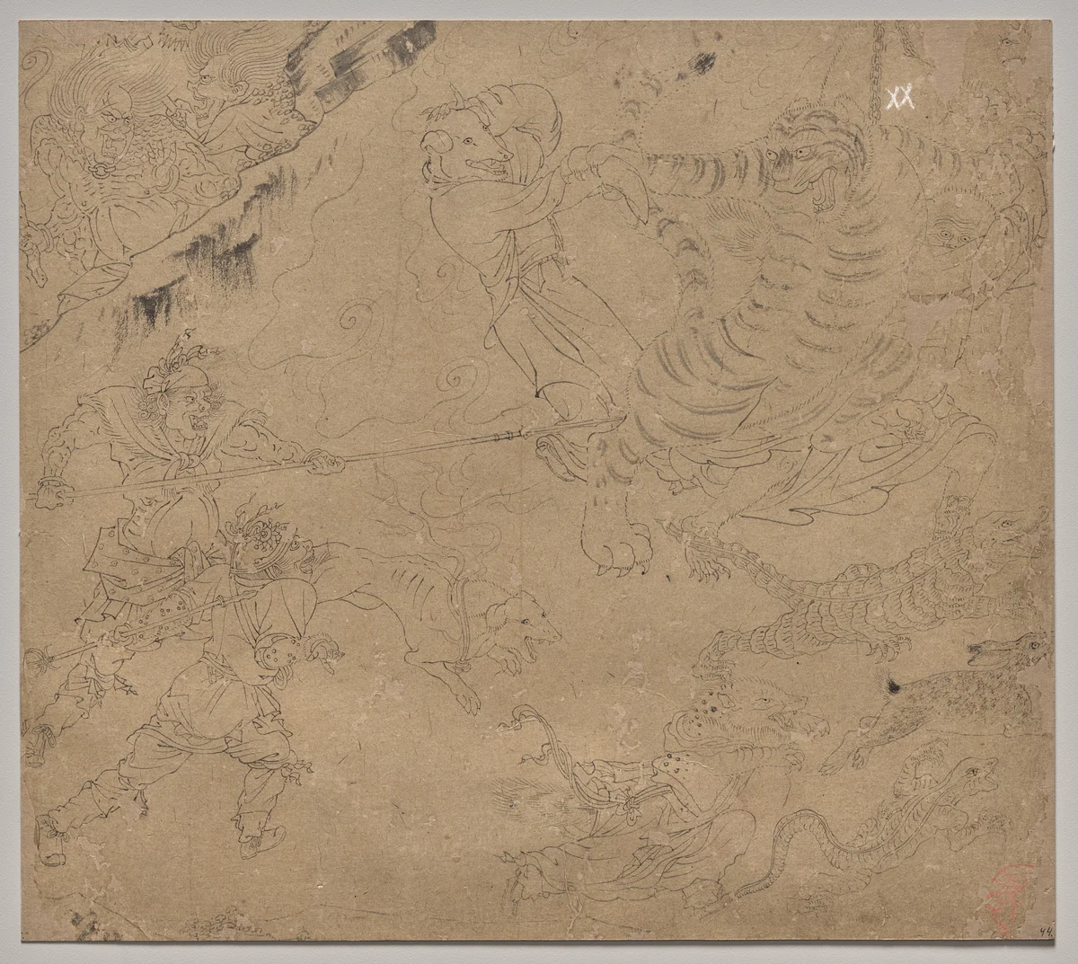 Album of Daoist and Buddhist Themes: Search the Mountain: Leaf 44 by Unknown, painting, 1200-1299