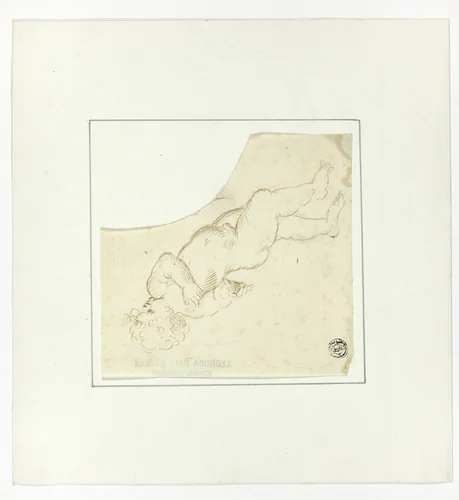 Putto by Ferdinand Bol, drawing, 1590-1700