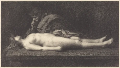 Levite of Ephraim and His Dead Wife by M.G. Fuchs
Jean-Jacques Henner, print, 1898