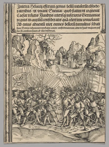 Swiss War, plate 16 from Historical Scenes from the Life of Emperor Maximilian I from the Triumphal Arch by Wolf Traut, print, 1515-1517