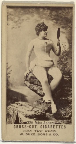 Card Number 325, Miss Achard, from the Actors and Actresses series (N145-3) issued by Duke Sons & Co. to promote Cross Cut Cigarettes by W. Duke, Sons & Co., photograph, 1880-1889