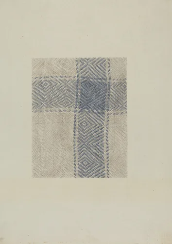 Shaker Tablecloth by Elizabeth Moutal, index of american design, 1936