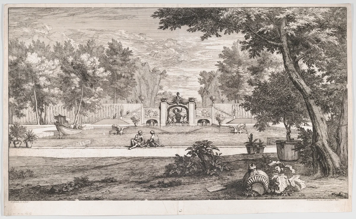 Grand Garden View by Abraham Genoels II, print, 1655-1690