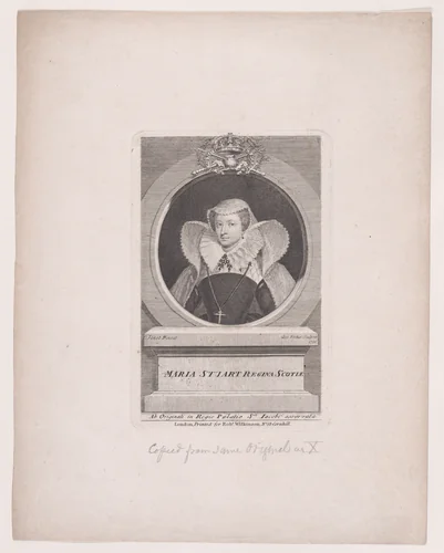 Maria Stuart Regina Scotiae by George Vertue, print, 1721