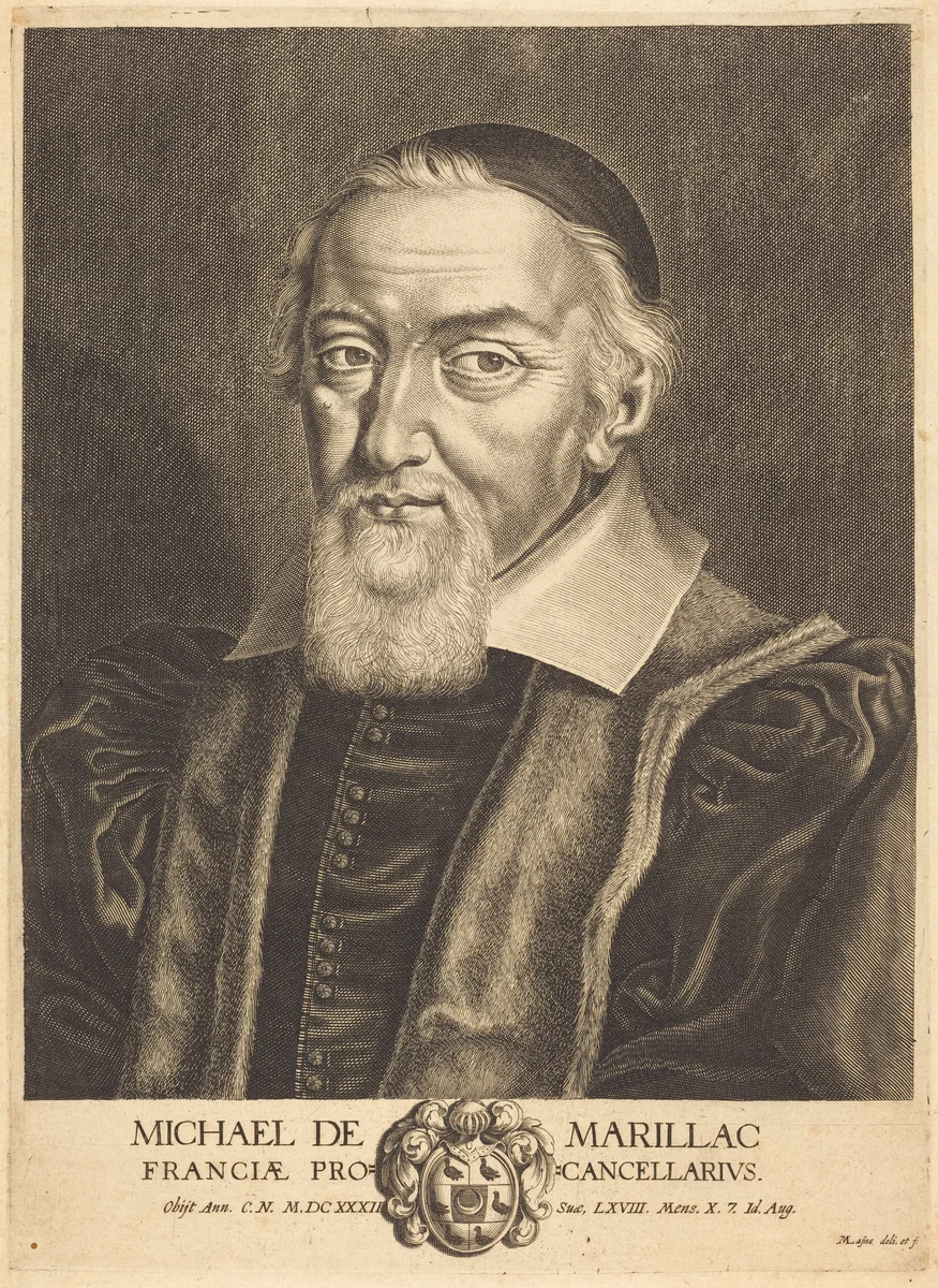 Michel de Marillac by Michel Lasne, print, 1590-1667