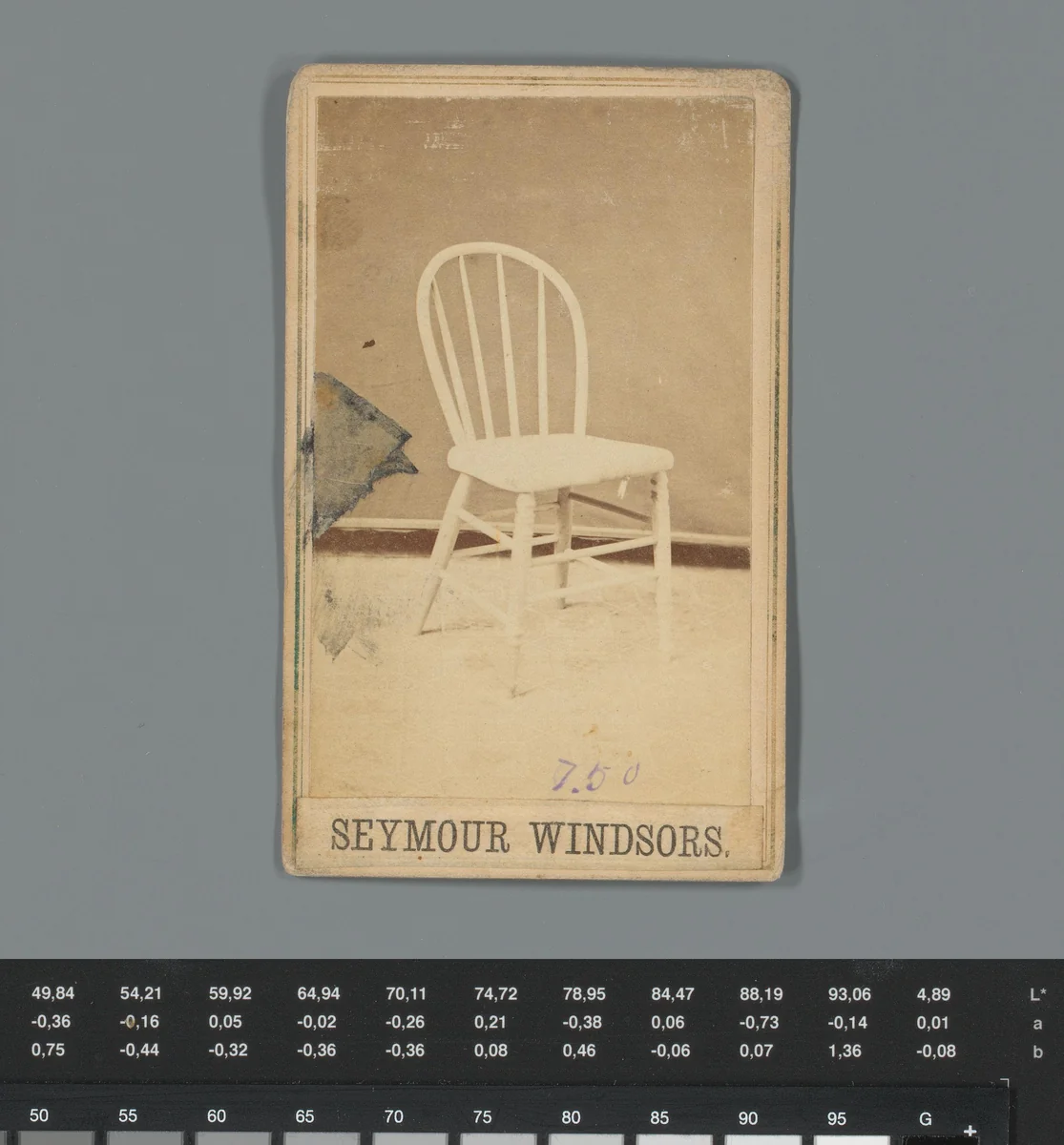 Reclame voor een stoel en drie kinderzitjes by anonymous, photograph, 1850-1915