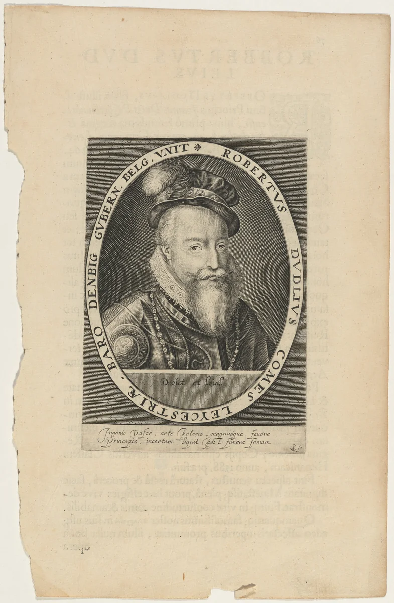 Robert Dudley, Earl of Leicester by Willem de Passe, print, 1620