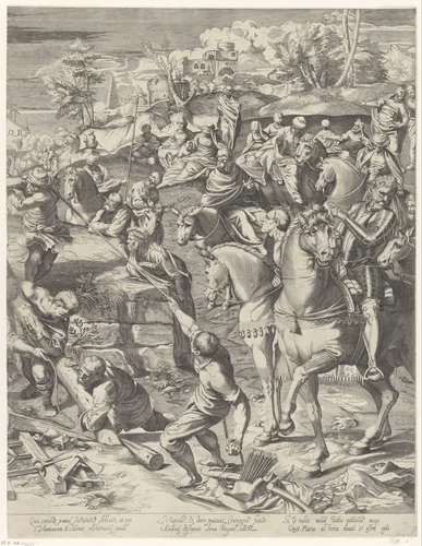 Kruisiging by Unknown, print, 1580-1608