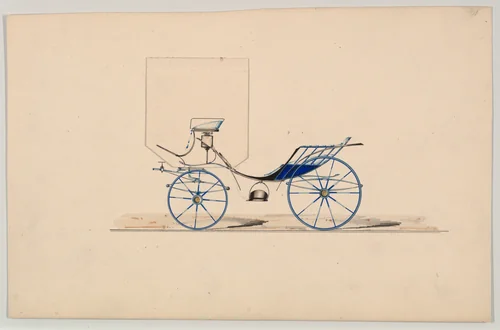 Stick Seat Phaeton (unnumbered) by Brewster & Co., drawing, 1865-1875