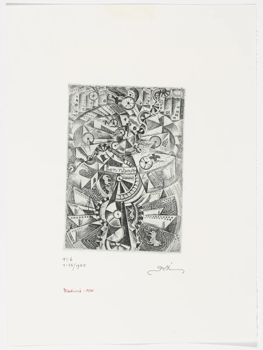 Sunday (Sonntag) from The History, all derer von Sonntag bis Mittwoch und zurück by Robert Michel, print, 1920