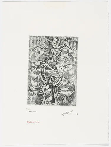 Sunday (Sonntag) from The History, all derer von Sonntag bis Mittwoch und zurück by Robert Michel, print, 1920