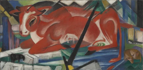 The World Cow by Franz Marc, painting, 1913