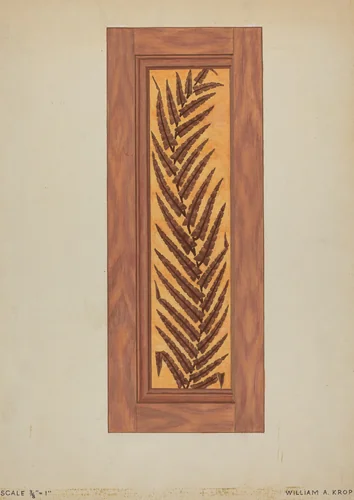 Panels from Rail Car Interiors by William A. Kropp, index of american design, 1935-1942