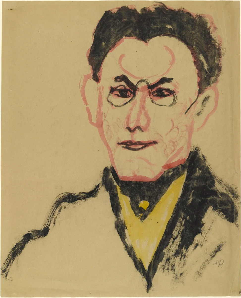 Max Raphael by Max Pechstein, drawing, 1910