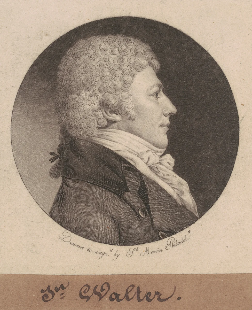 John Walter by Charles B. J. Févret de Saint-Mémin, print, 1798-1803