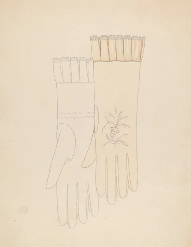 Wedding Gloves by Gladys Cook, index of american design, 1936