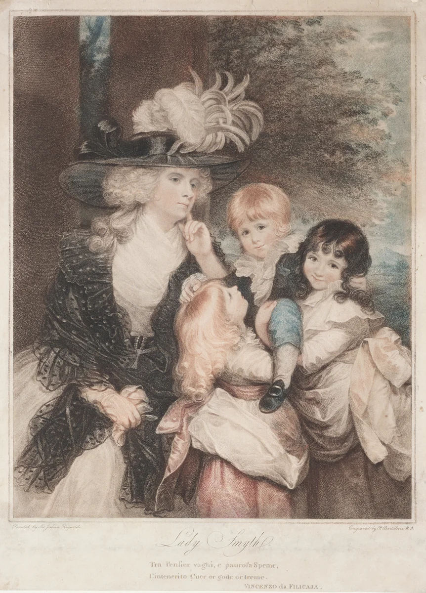 Lady Smith and Her Children by Francesco Bartolozzi, print, 1789