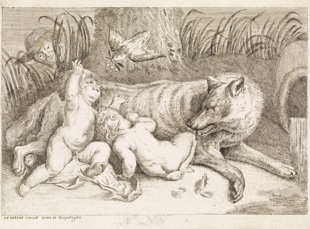 Romulus en Remus by Philippe Spruyt, print, 1747-1801