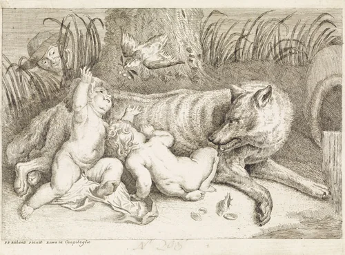 Romulus en Remus by Philippe Spruyt, print, 1747-1801