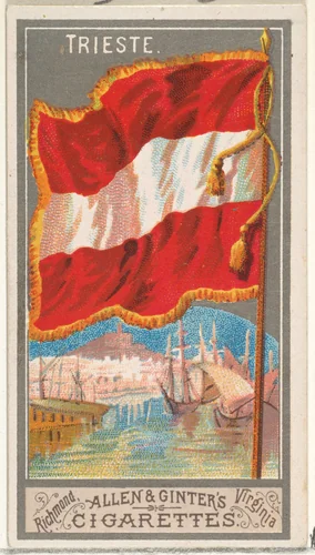 Trieste, from the City Flags series (N6) for Allen & Ginter Cigarettes Brands by Allen & Ginter, print, 1887