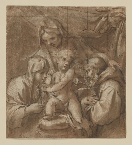 The Virgin and Child with Saint Clare and Saint Francis by Circle of the Carracci, artwork, 1580-1590