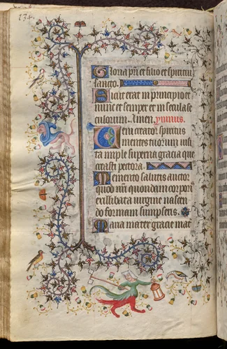 Hours of Charles the Noble, King of Navarre (1361-1425): fol. 67v Text by Master of the Brussels Initials and Associates, book, 1400-1410