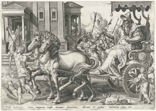 Terugkeer van de heer by Harmen Jansz Muller, print, 1565-1572