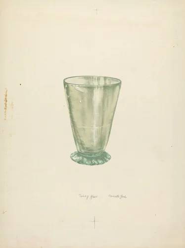 Toddy Glass by Minnetta Good, index of american design, 1935-1942