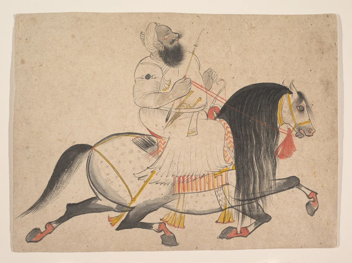 Equestrian Portrait of a Noble by Bakhta, painting, 1765-1785