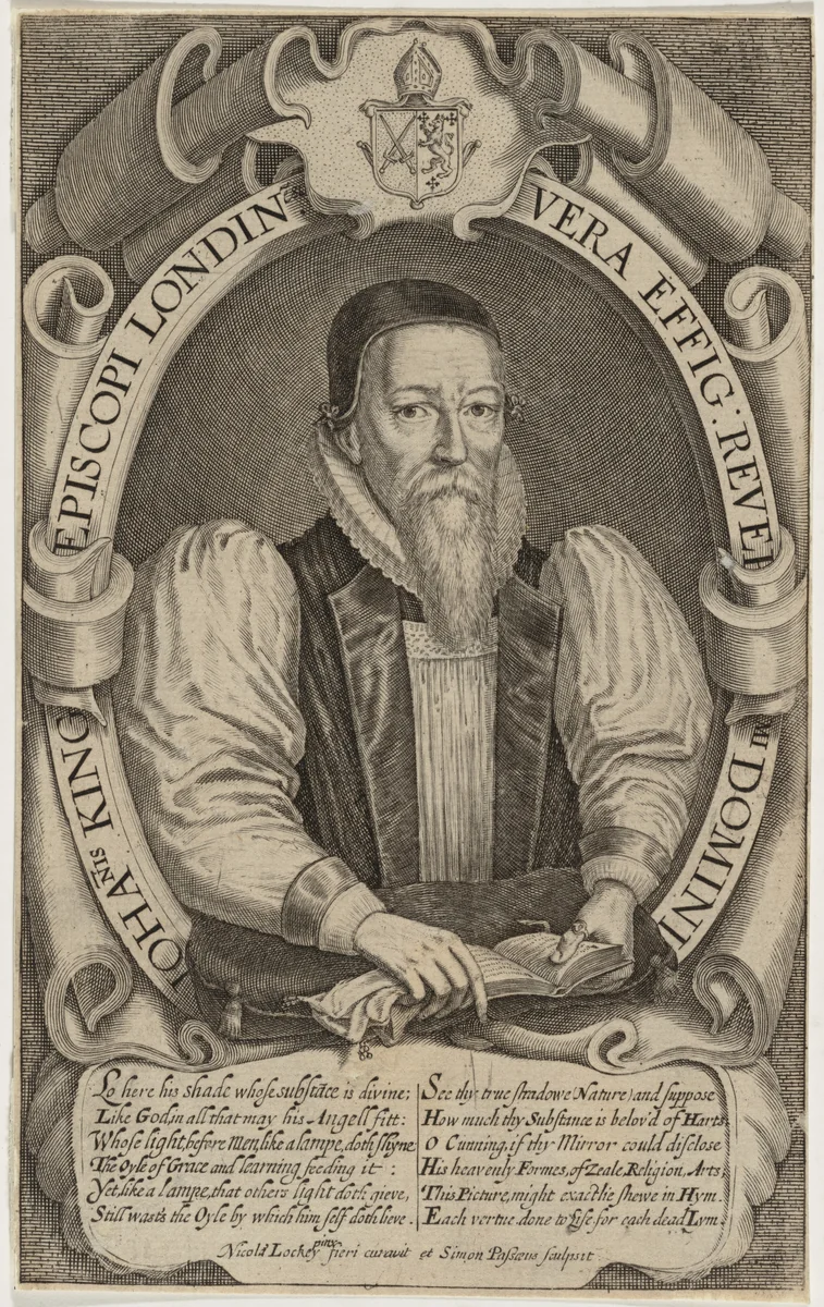John King, Bishop of London by Simon van de Passe, print, 1595-1647