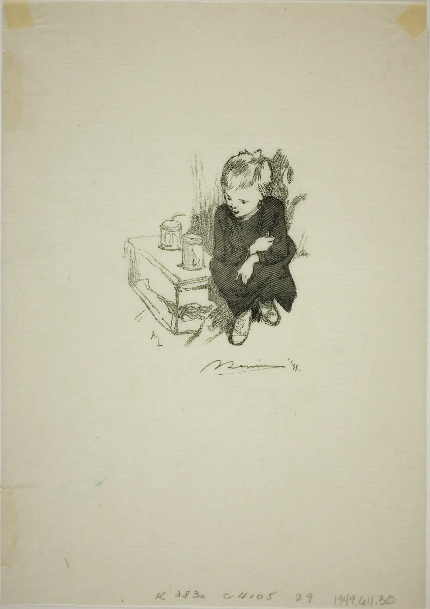 Le Gamin à L'orvet by Louis Auguste Lepère, print, 1908
