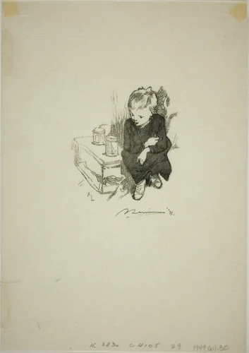 Le Gamin à L'orvet by Louis Auguste Lepère, print, 1908