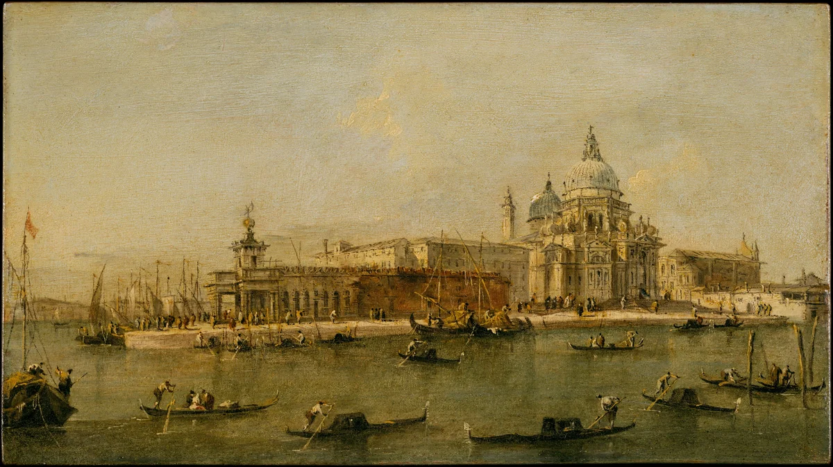 Venice: The Dogana and Santa Maria della Salute by Francesco Guardi, painting, 1732-1793