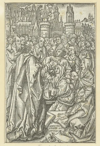 De opwekking van Lazarus by anonymous, print, 1507-1508