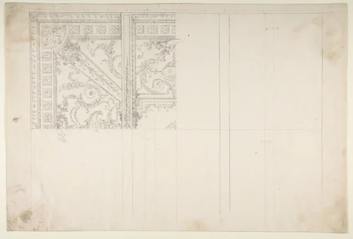 Design for Ceiling by Leonardo Marini, drawing, 1700-1800