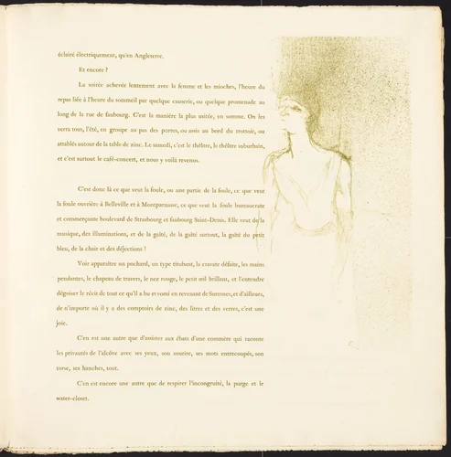 Yvette Guilbert by Henri de Toulouse-Lautrec, portfolio, 1894