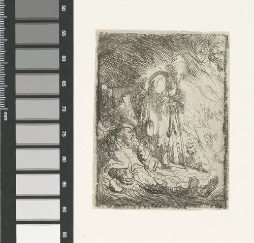 Zieke bedelaar en oude bedelares by anonymous, print, 1630-1700