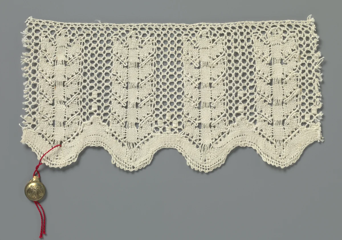 Strook kloskant met staande korenaren of "stående ax" by anonymous, other, 1800-1899