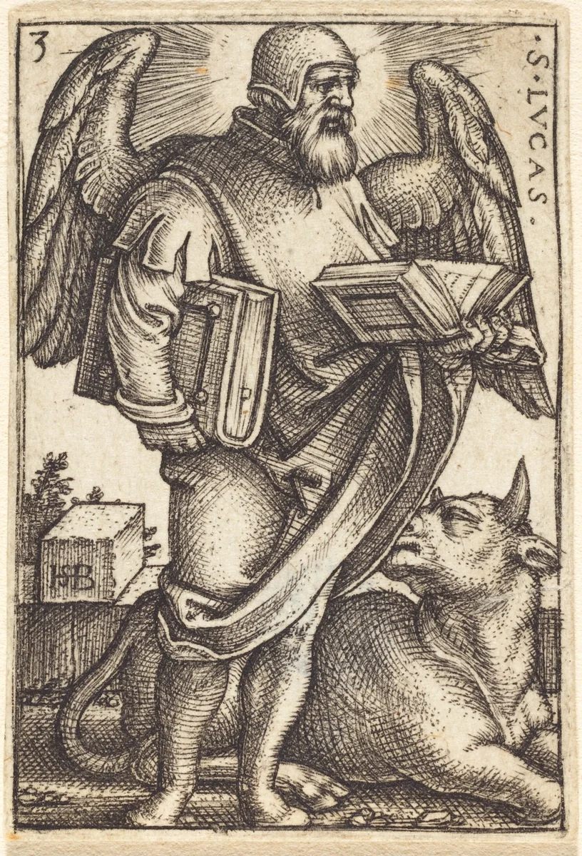 Saint Luke by Sebald Beham, print, 1541