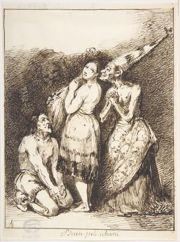 They'll Get Their Desserts (Buen pelo echará) by Leonardo Alenza, drawing, 1807-1845